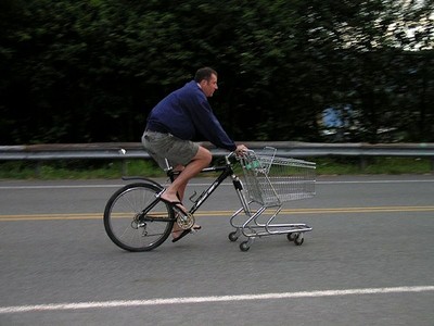 Shopping cart bike hybrid_Flickr_zieak