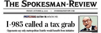 Spokane Spokesman-Review I-985 headline