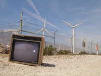 Television set and wind turbines Morguefile Pablogv2001