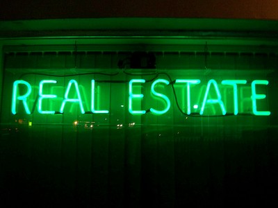 Reaching for REITs Neon Real Estate Sign 