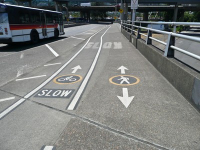 Bike lanes and transit