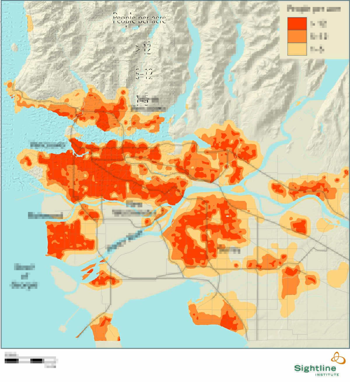 Vancouver-Area Population Density Map - Sightline Institute
