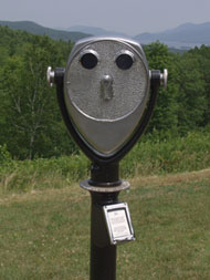 Roadside coin-operated binoculars