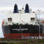 Oil tanker Alaskan Frontier anchored near Port Angeles, WA, in June, 2008