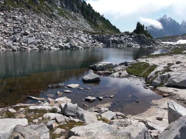 Tank from lakeside Tank Lakes