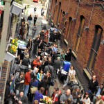 Nord Alley party from above, Mira Poling, International Sustainability Instiutte