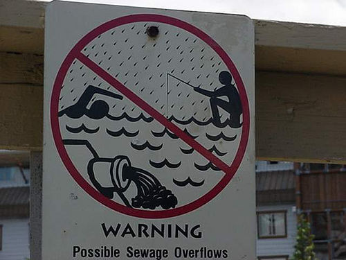 WARNING: possible sewage overflows