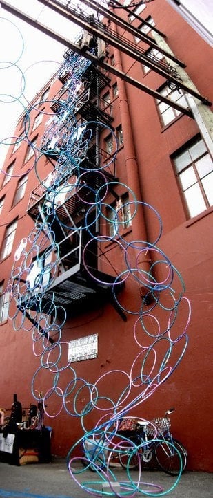Hoola Hoop alley art in Vancouver, BC