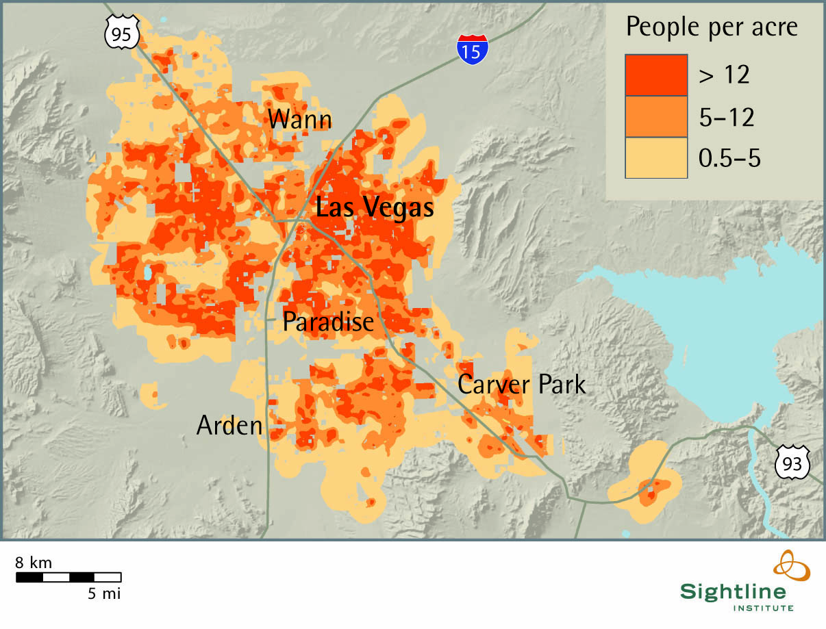 Las Vegasarea Population Density Sightline Institute