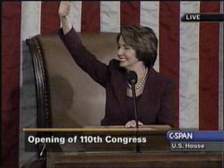 Nancy Pelosi at opening of the 110th Congress