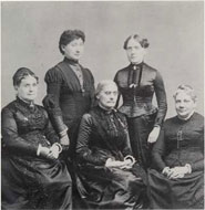 Susan B. Anthony and suffragists