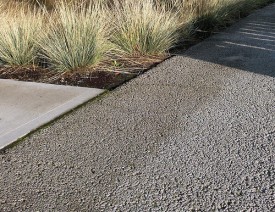 Pervious concrete sidewalk