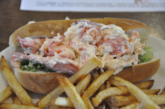 Maine lobster roll and fries.