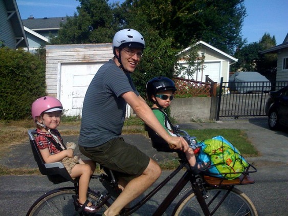 Three on a bike. Courtesy: Totcycle.