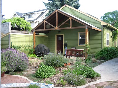 The detached garage was converted into a separate residence.