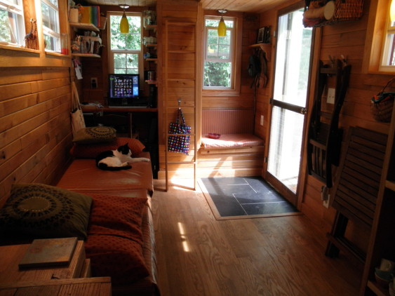 With two sleeping lofts, the living space is about 360 square feet. Photo from Hari Berzins, used with permission.