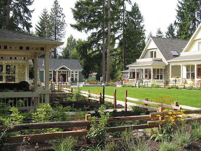 Another beautifully landscaped cottage housing development.