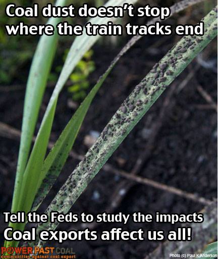 Remember "show, don't tell!"? Resource Media and their partners found that images of coal and coal dust could be far more persuasive than verbal arguments about the dangers of coal exports through Northwest cities. Image courtesy:  Power Past Coal 
