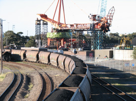 Coal train and coal loader
