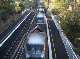 Empty coal train