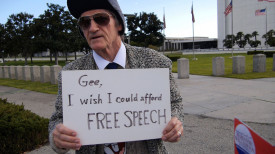 A demonstrator after the McCutcheon decision, Los Angeles, CA. By Public Citizen, cc.