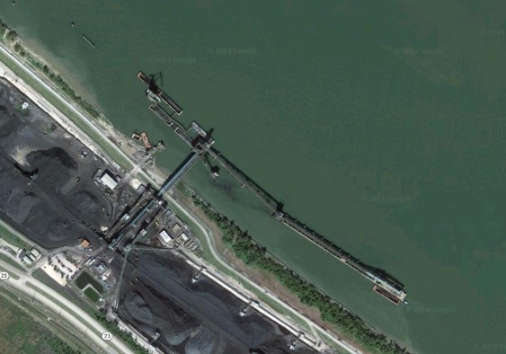 Kinder Morgan Coal Facility, Plaquemines Parish, LA, Map data & imagery ©2014 Google