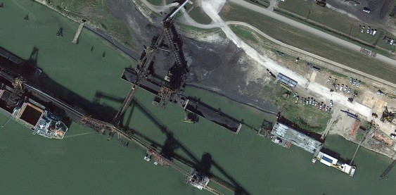 United Bulk Terminals Coal Facility, Plaquemines Parish, LA, Map data & imagery ©2014 Google
