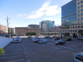 Parking lot at 500 S Main st. (b)