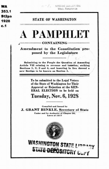 1928 Pamphlet, via Washington State Library