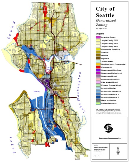 City of Seattle zoning map
