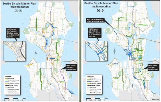 Seattle Bike Master Plan Maps 2015 - 2019