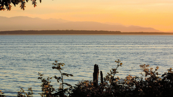 Puget Sound sunset, by Ed Suominen, cc.