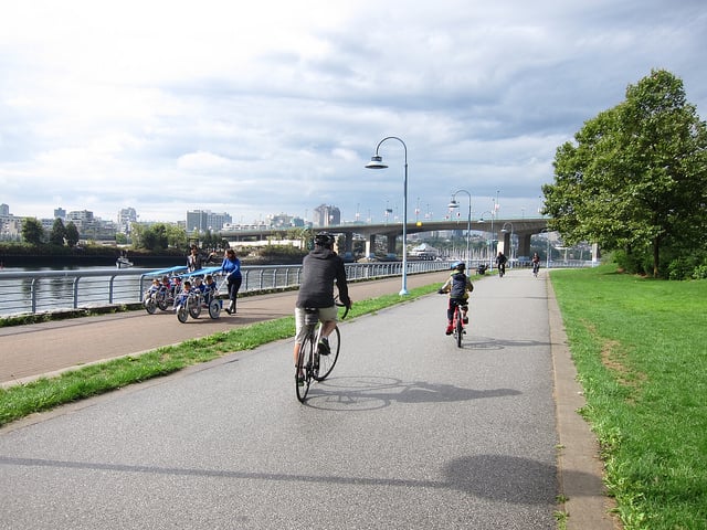 A Vancouver, BC, greenway for bikes. Photo by Alyse Nelson, used with permission.
