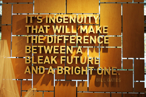 Quote at Gates Foundation HQ, by Jules Antonio, cc.