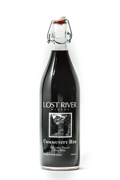 Lost River Winery wine in growler, by Lost Rivery Winery, used with permission.