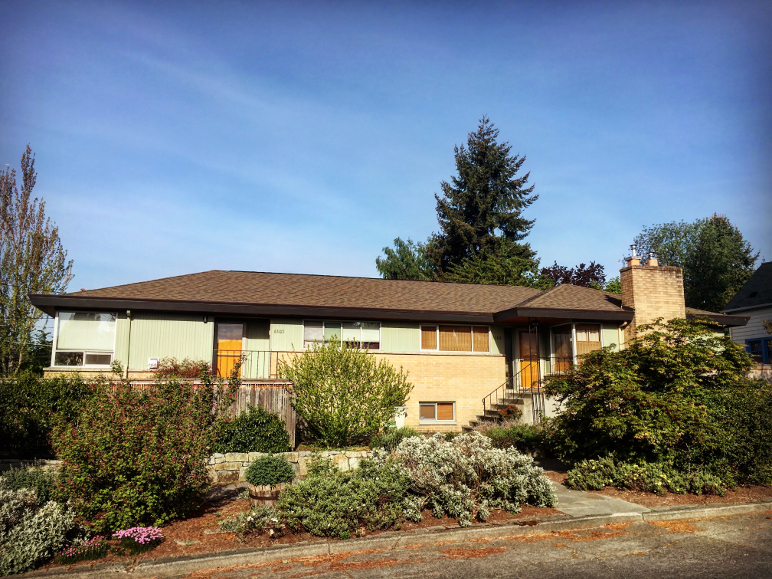 This duplex located in a single-family zone in Seattle would be illegal to build under the city’s current exclusionary regulations, not because of its size, but because it has two front doors, not one---that is, two separate households can live in it, by Dan Bertolet