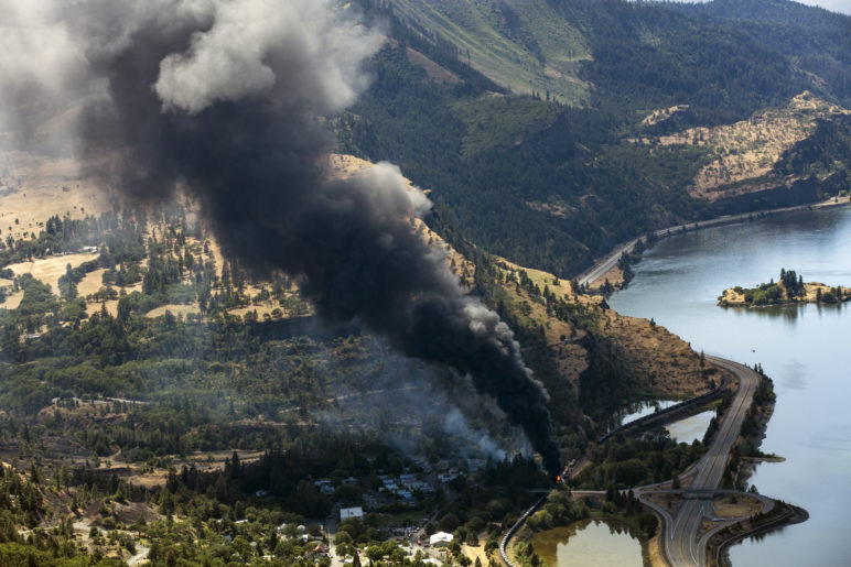 Mosier derailment, by Columbia Riverkeeper, used with permission.