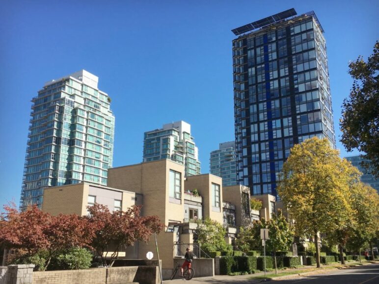 High-rise residential buildings in Vancouver, BC, help create balanced, livable communities, by Dan Bertolet (Used with permission.)