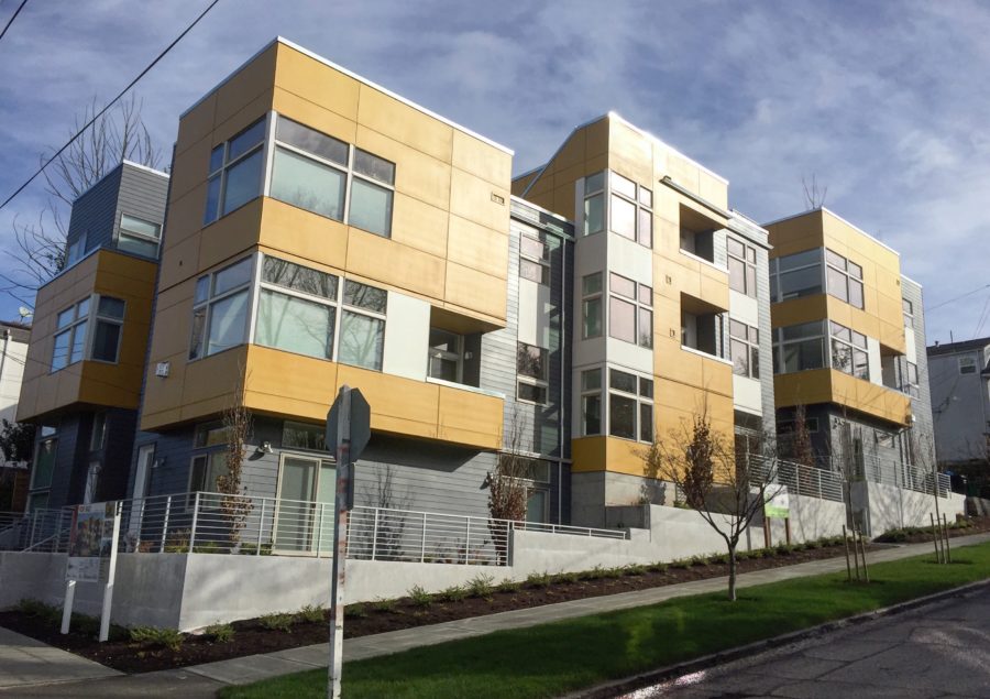 Rowhouses in Seattle's Central Area, by Dan Bertolet, used with permission.