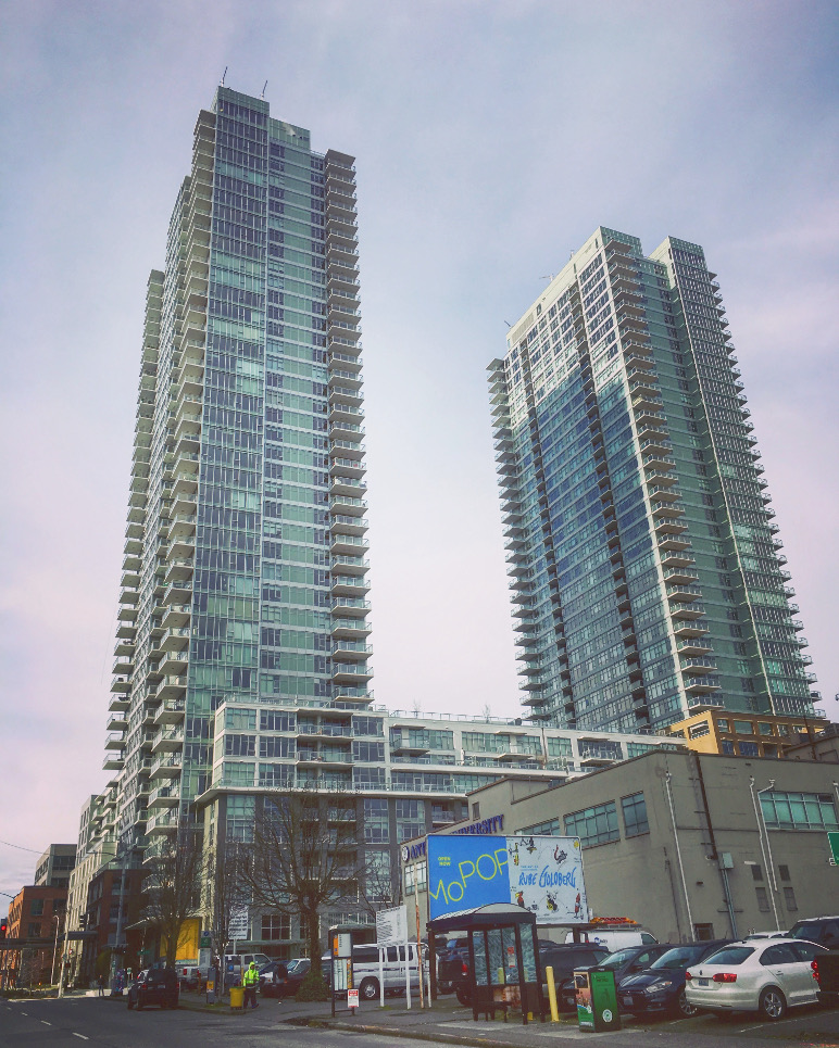 Seattle’s Insignia condominiums, developed by Canadian investors, added 700 new homes to the city. Photo by Dan Bertolet, used with permission.