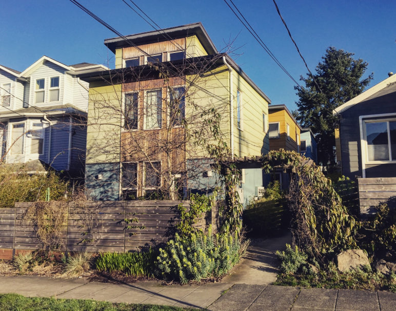 Modest tandem houses similar to the type of homes expected in Seattle's proposed RSL zone. Photo by Dan Bertolet.