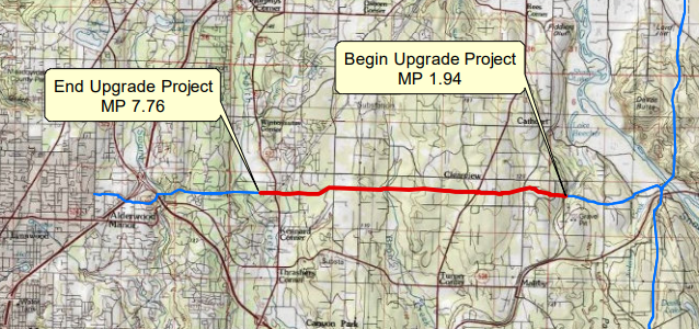 Map of North Seattle Lateral Pipeline Upgrade by Snohomish County Map of North Seattle Lateral Pipeline Upgrade