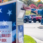 Early voting using a secure ballot drop box. Montana voters turned out in higher numbers with more options.