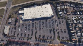 Google Earth image of a Walmart parking lot