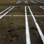 Empty parking lot lines