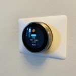 Photo of a smart home accessory (Google Nest) on the wall