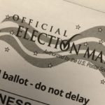 Photo of a mail-in ballot