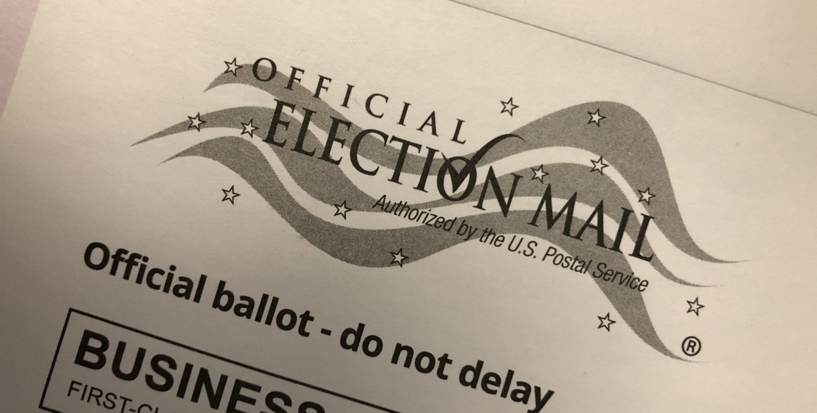 Photo of a mail-in ballot