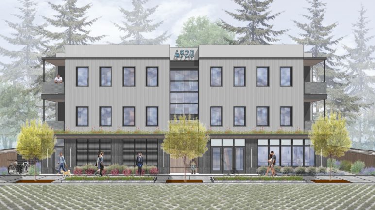 A rendering of the proposed Pacific Avenue Apartments in Beaverton. Image by twelve-twentyfour ARCHITECTURE, founded and led by Gene Templeton.