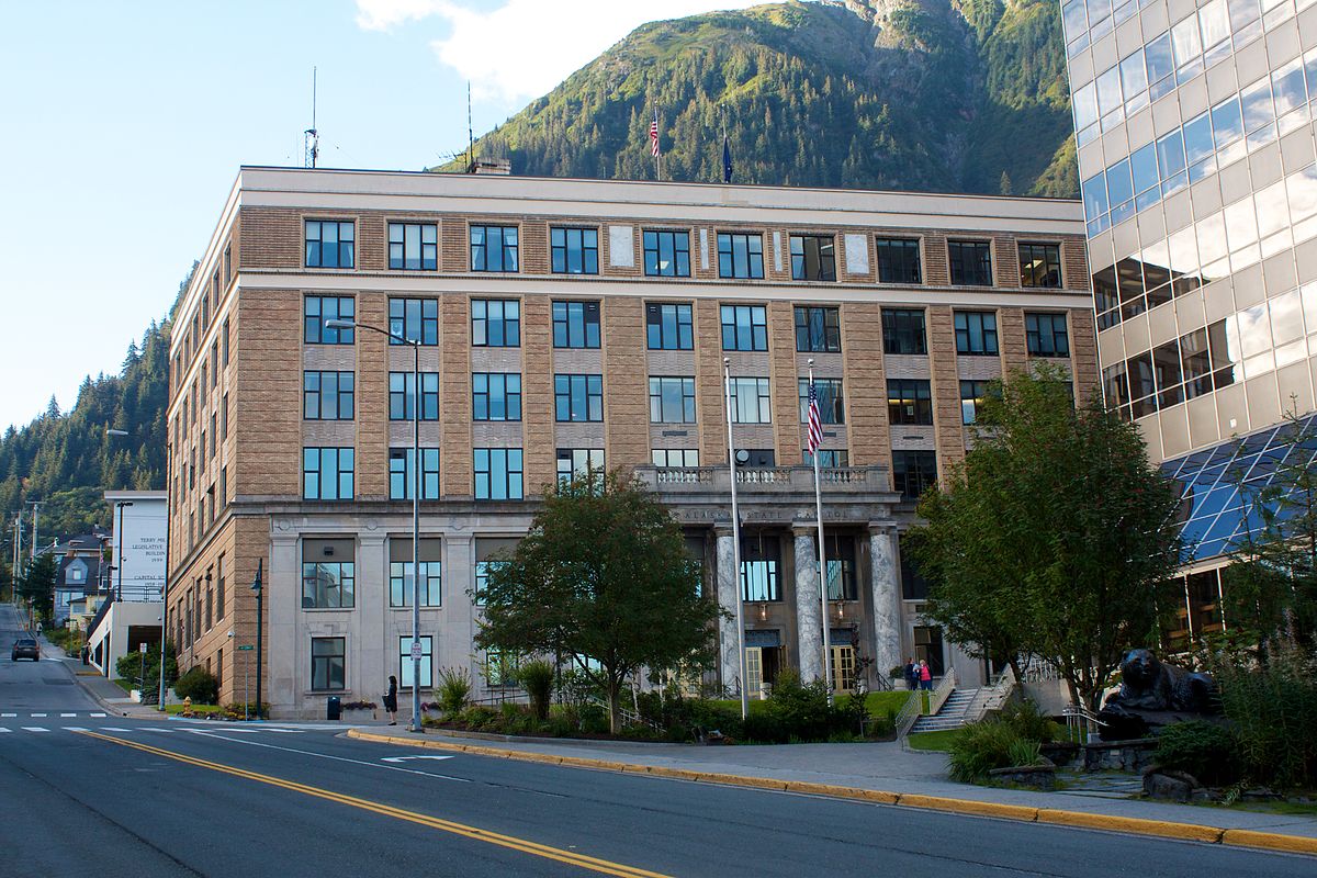 Photo of the Alaska State Capitol Building on a sunny day